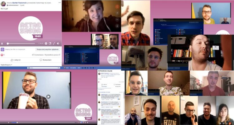 Kolaż z pierwszej retrośrody online (autor: Bartek Radomski)